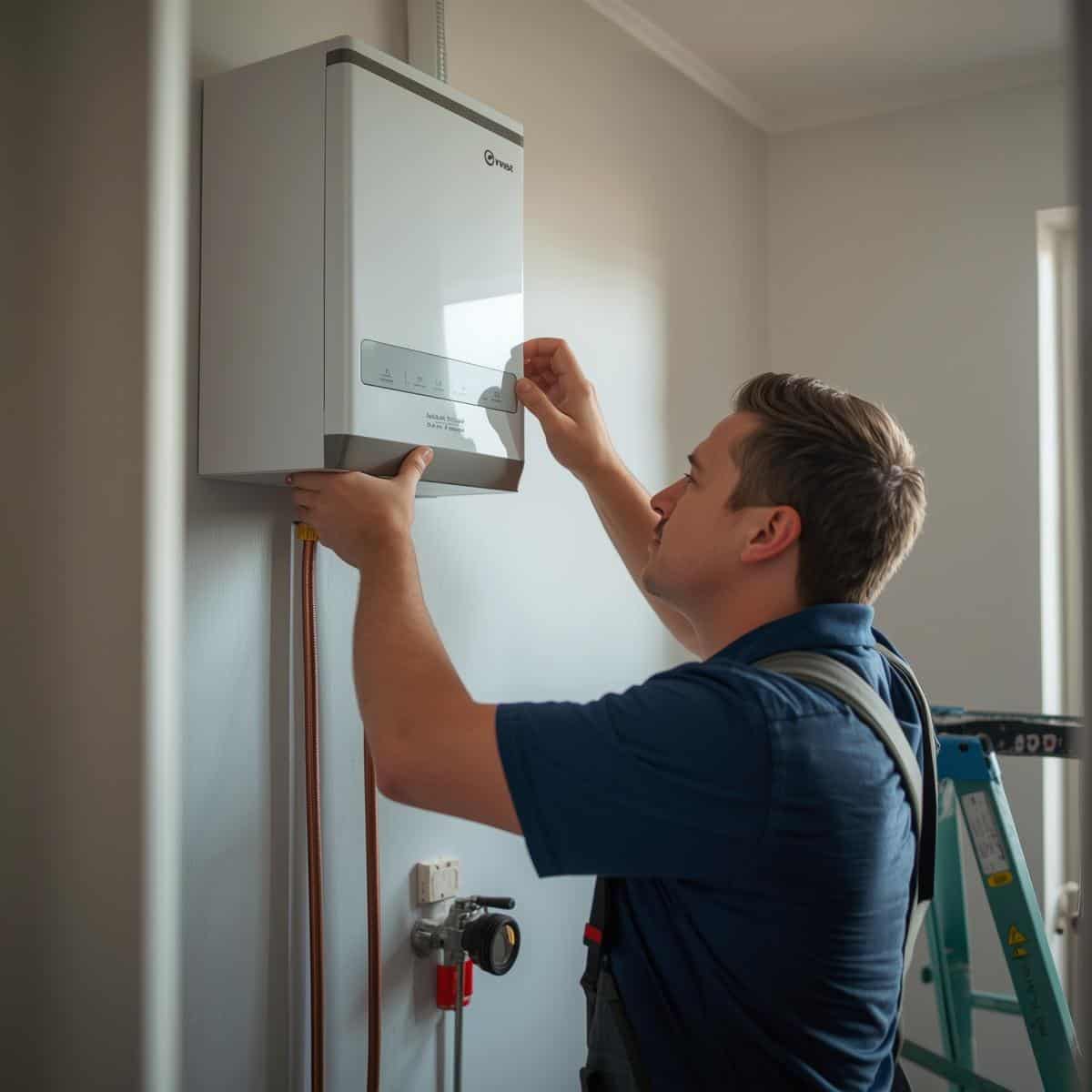 tankless water heater installation image